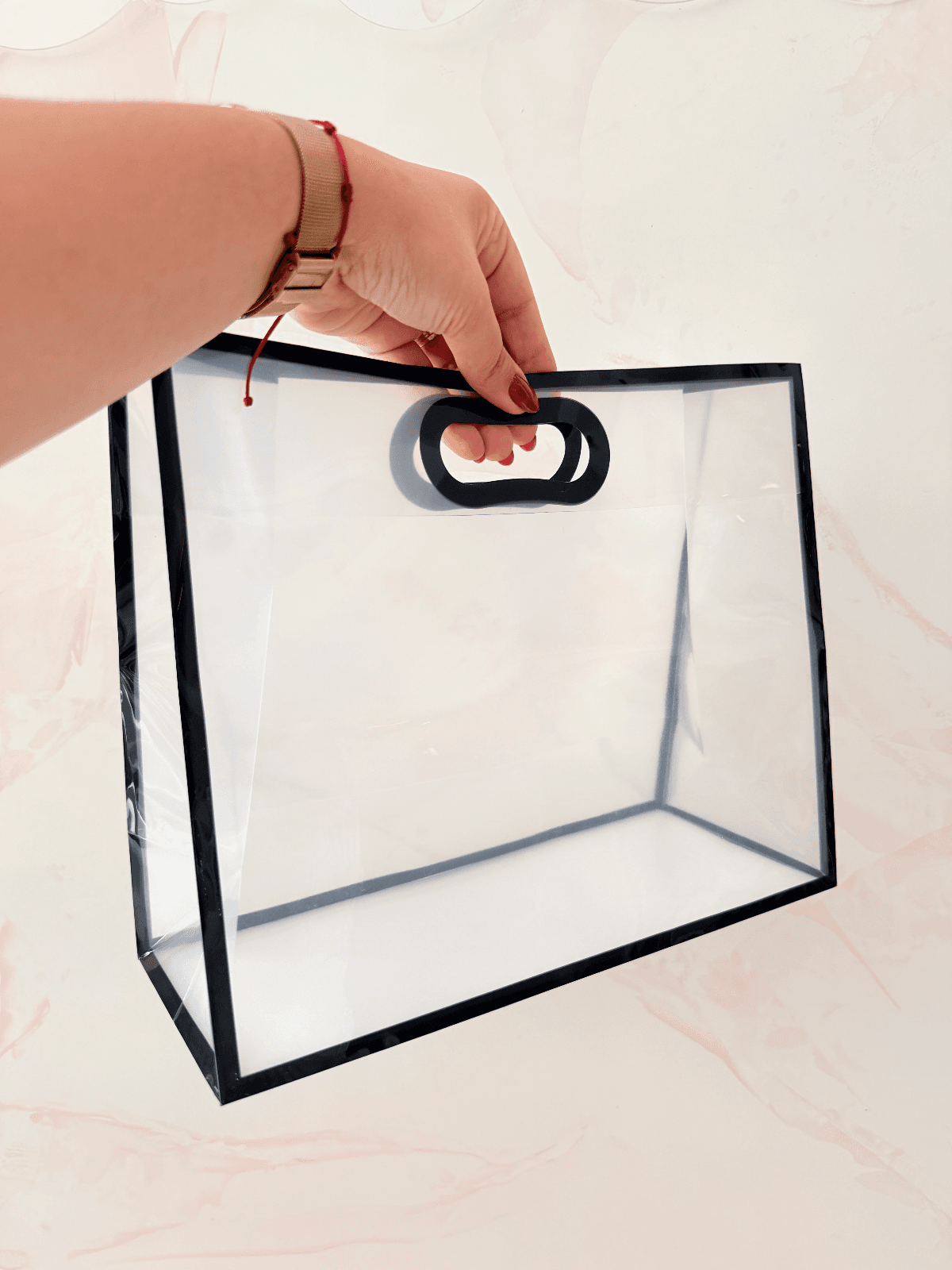Sacola transparente retangular